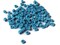 125 5mm Blue Square Beads Small Cube Beads Vintage Plastic Spacer Beads